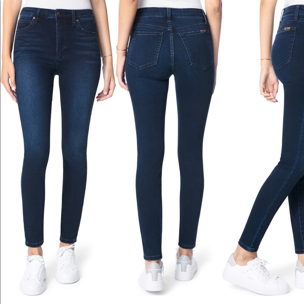 Joe’s Charlie High Rise Skinny Jeans in dark blue